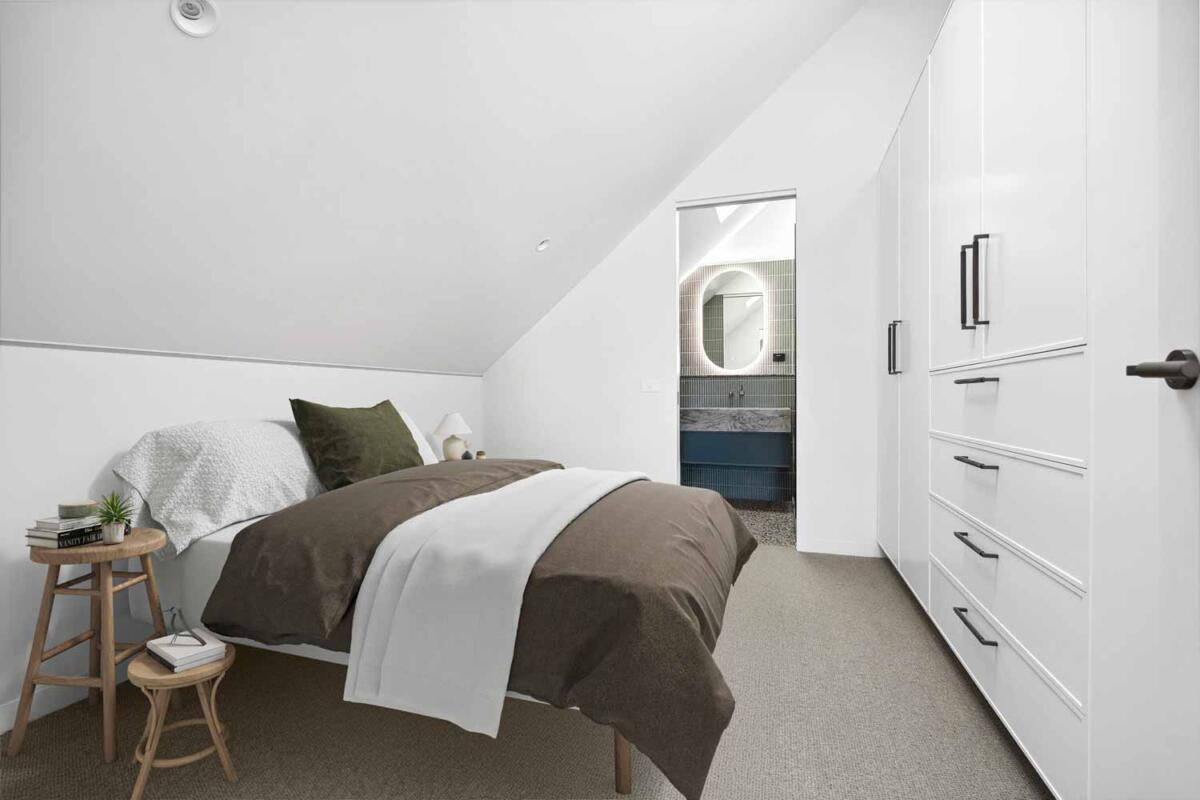 Bedroom in the Loft at Dallah Chapel - Architectural accommodation space near Ballarat