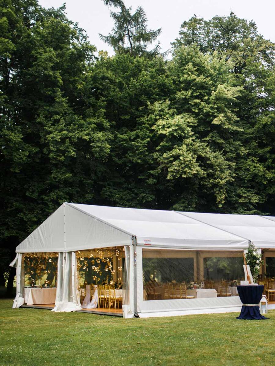 Dallah Chapel wedding set up with white marquee