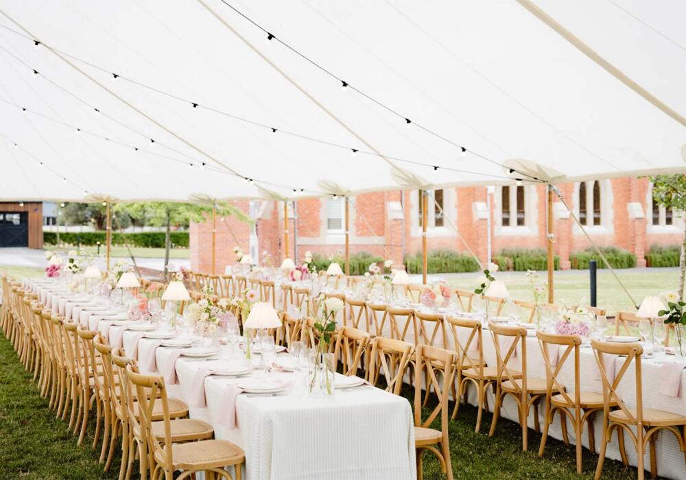 Wedding marquee at Dallah Chapel near Ballarat